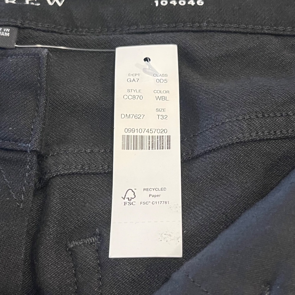 NWT J Crew 96 Low Rise Denim Trouser Jeans Womens 32T Black Wide Leg - Picture 6 of 9